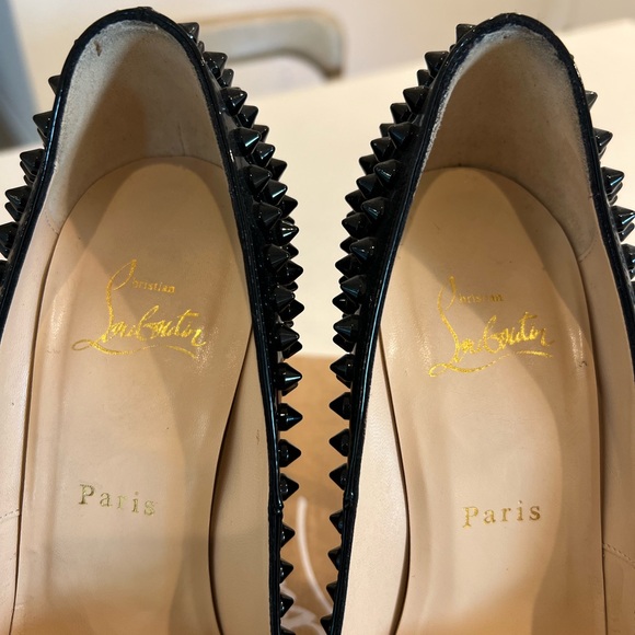 Christian Louboutin LADY PEEP SPIKES 150 PATENT size 7.5 - Picture 5 of 11